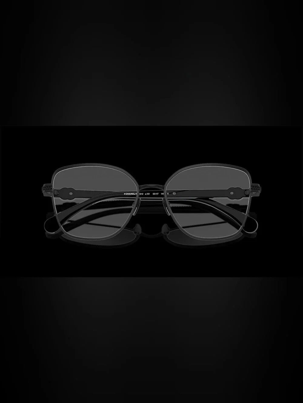 BNIB! Chanel Butterfly Eyeglasses SO Black CC Metal COMES WITH COA MSRP$700